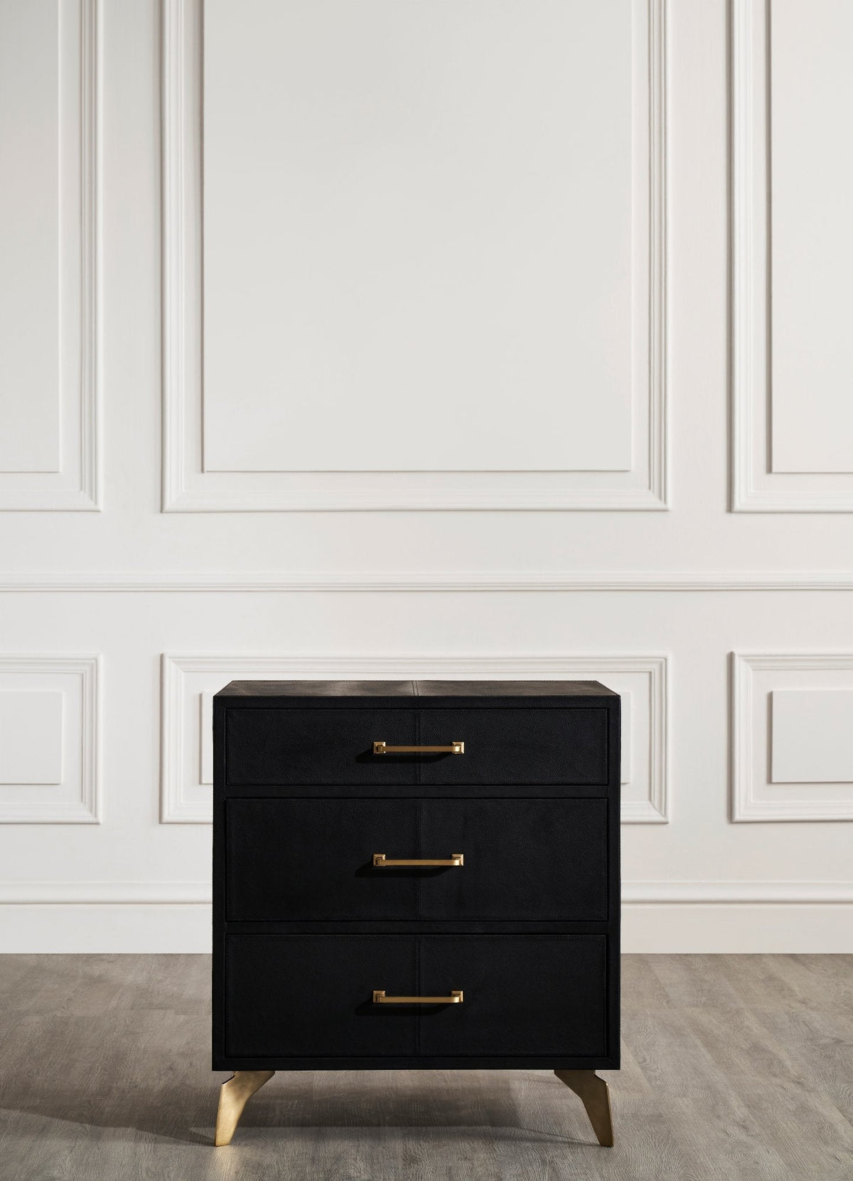 Berkeley Three Drawer Leather Side Table