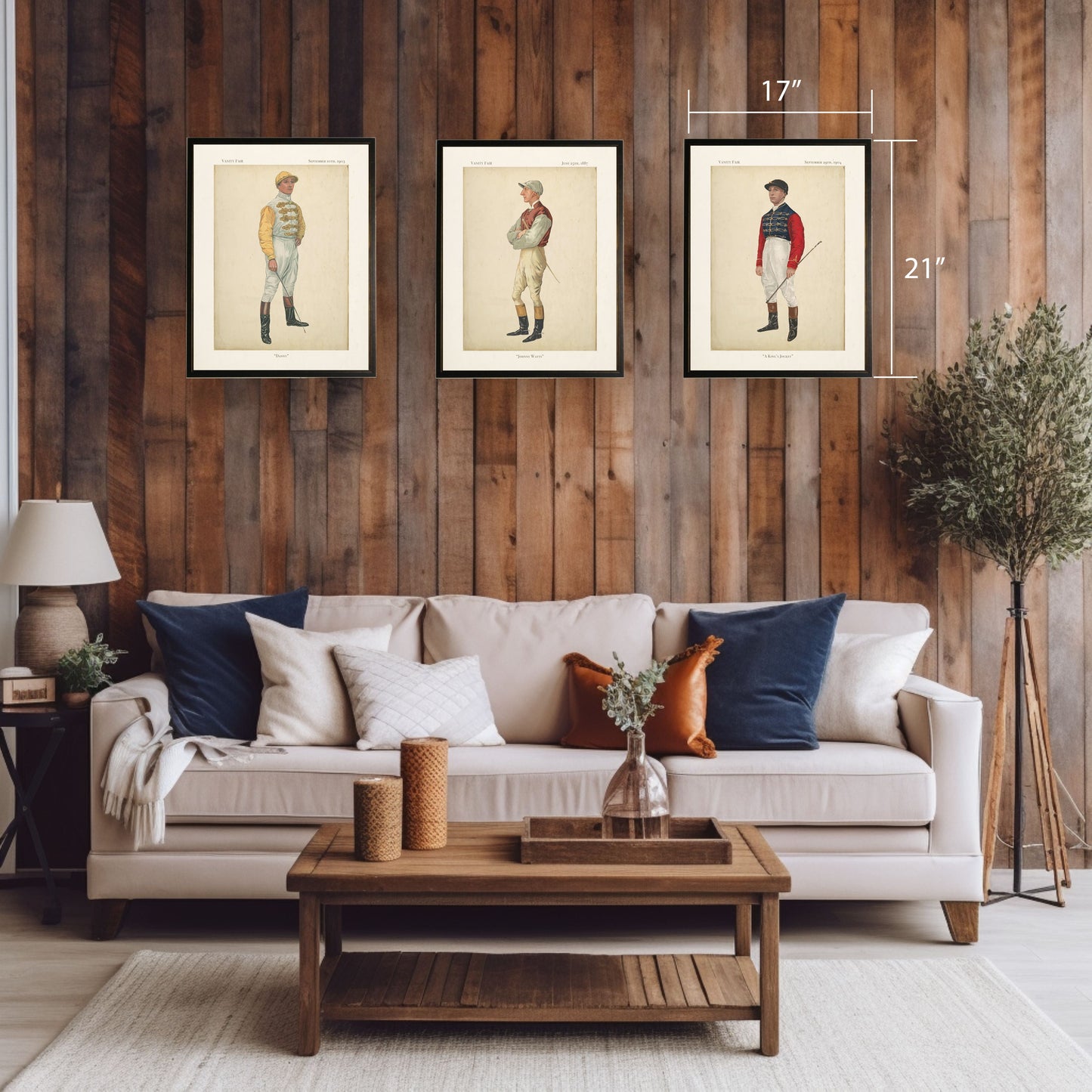 "Johnny Watts" Jockey in Copper and Black Frame
