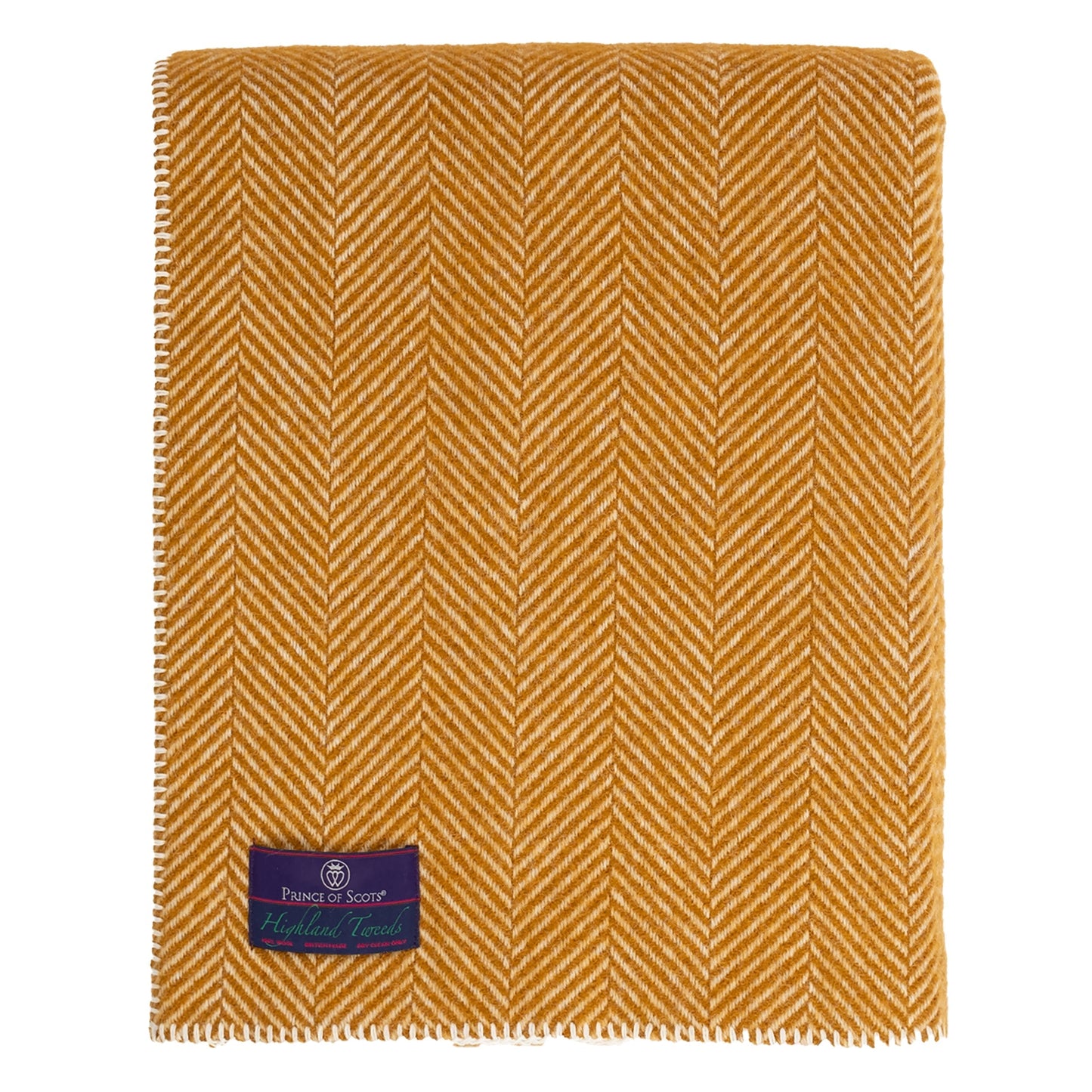 Highland Tweeds Big Throw - Whiskey Herringbone