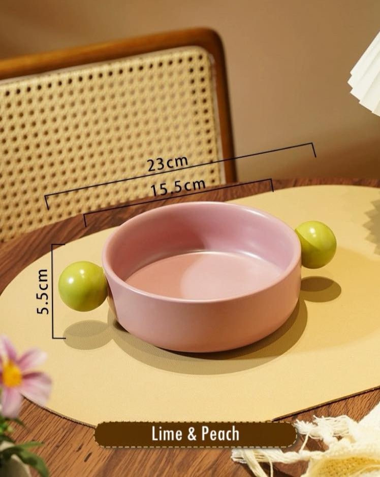 Small Gelato Serving Bowl - Cute Dopamine Whimsical Ceramic Dinnerware