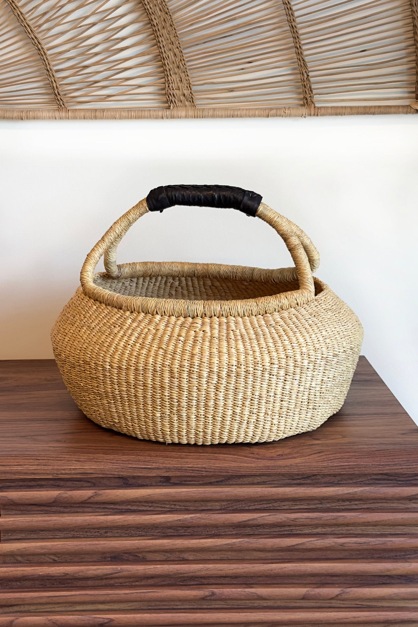 Handwoven Double Weave Kettle Basket