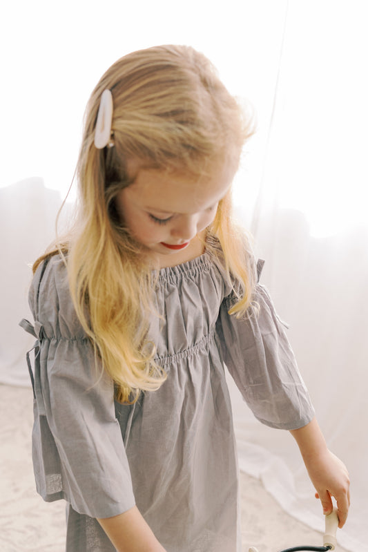 Kennedi Dress-Muted Purple | Bell Sleeve