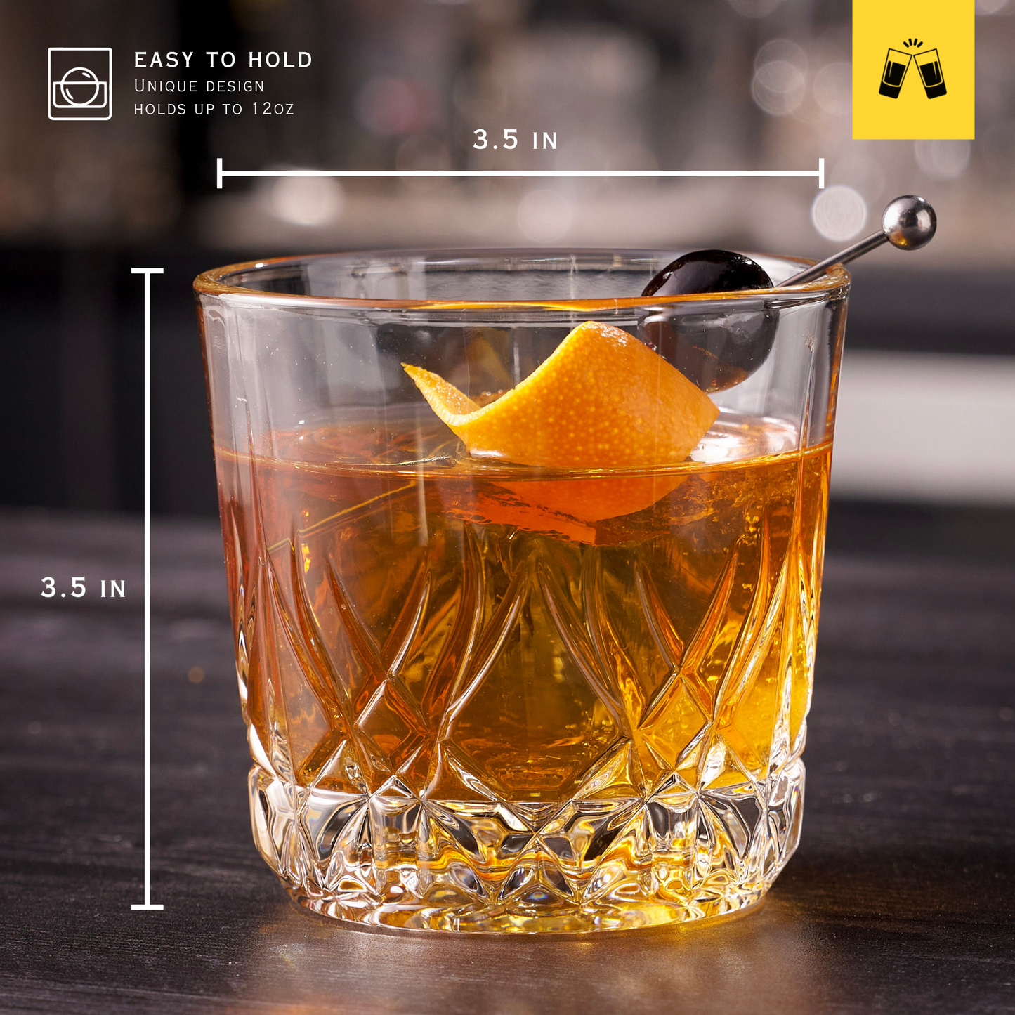 Whiskey Sour Old Fashioned Glasses Tumblers