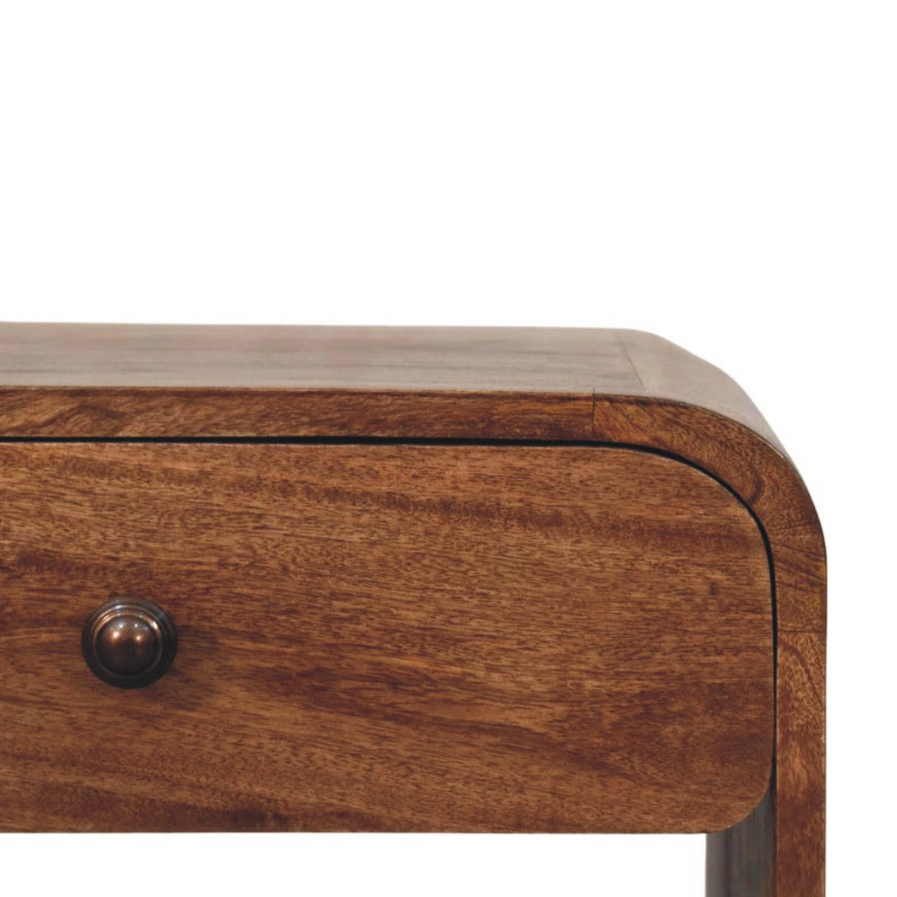 Solid Wood Open Shelf Bedside with Drawer