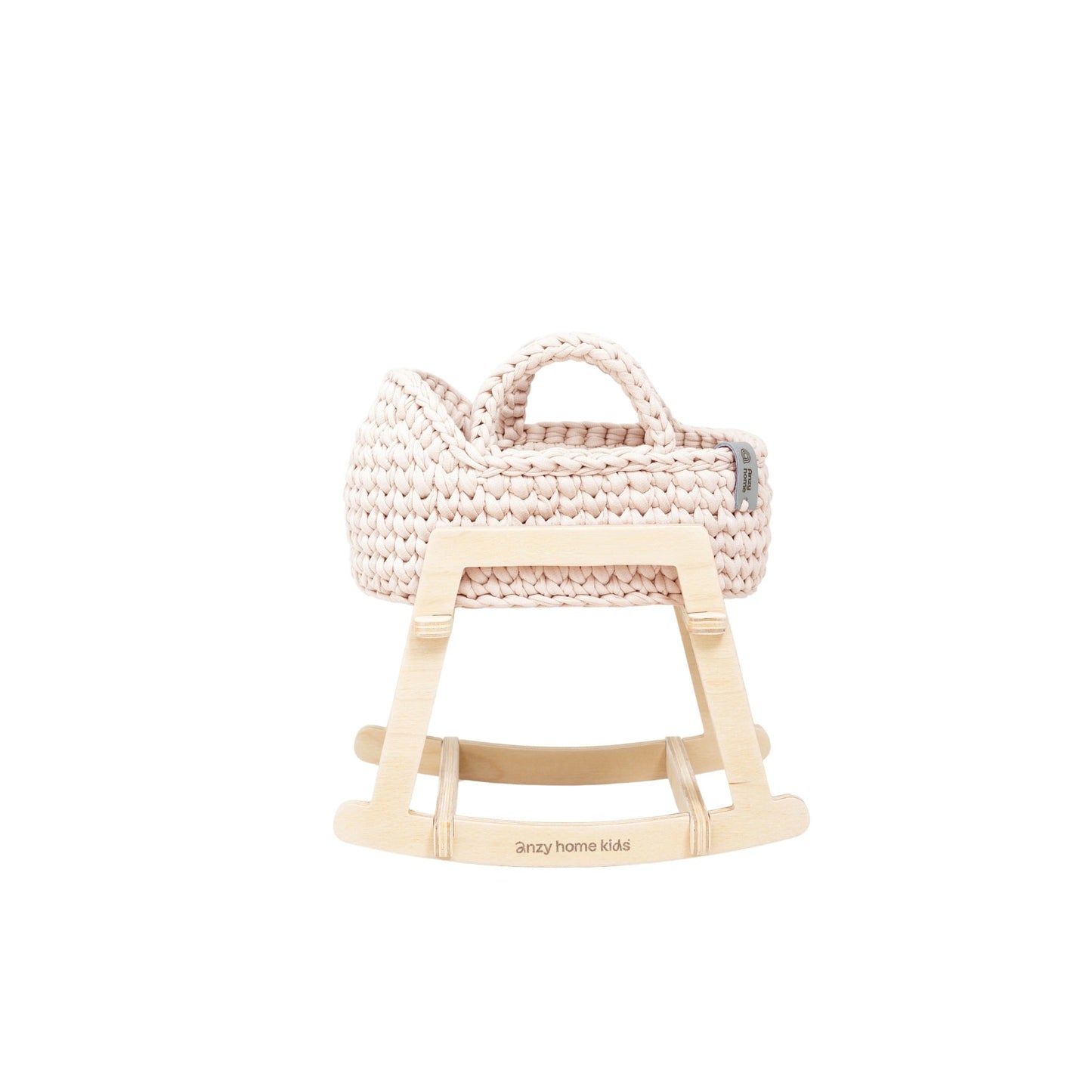 Mini Doll Moses Basket w/Rocking Stand