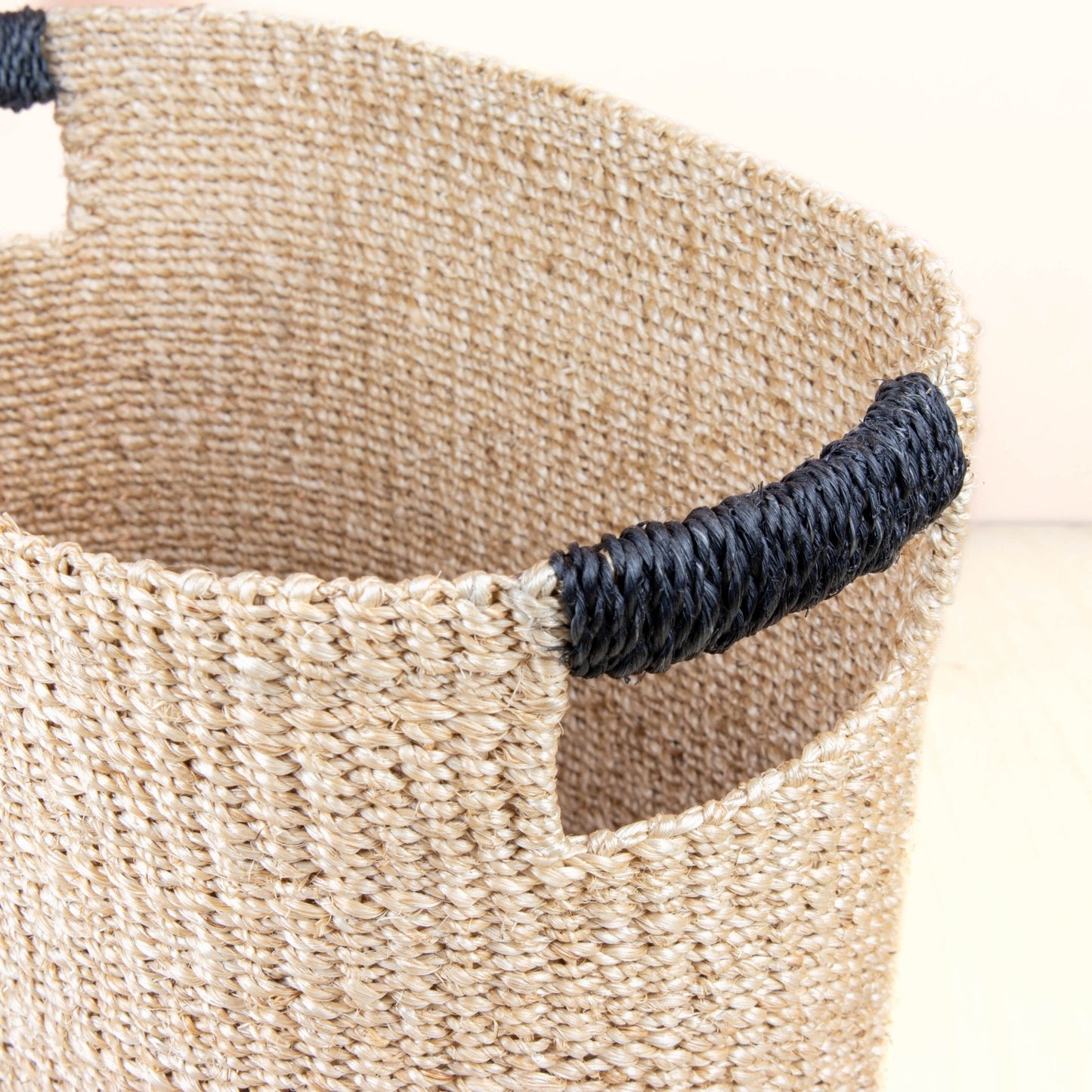 S/2 Black Oval Storage Baskets
