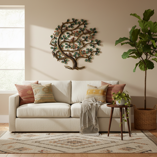 Painted Windswept Floral Tree