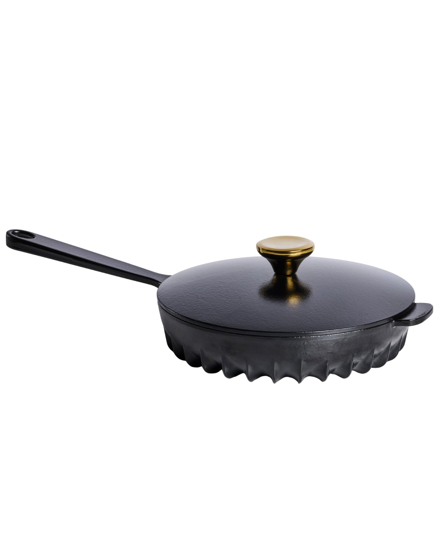 FIREUP Rapid Heat Enameled Cast Iron Caviar Black Frying Pan, 10 In.
