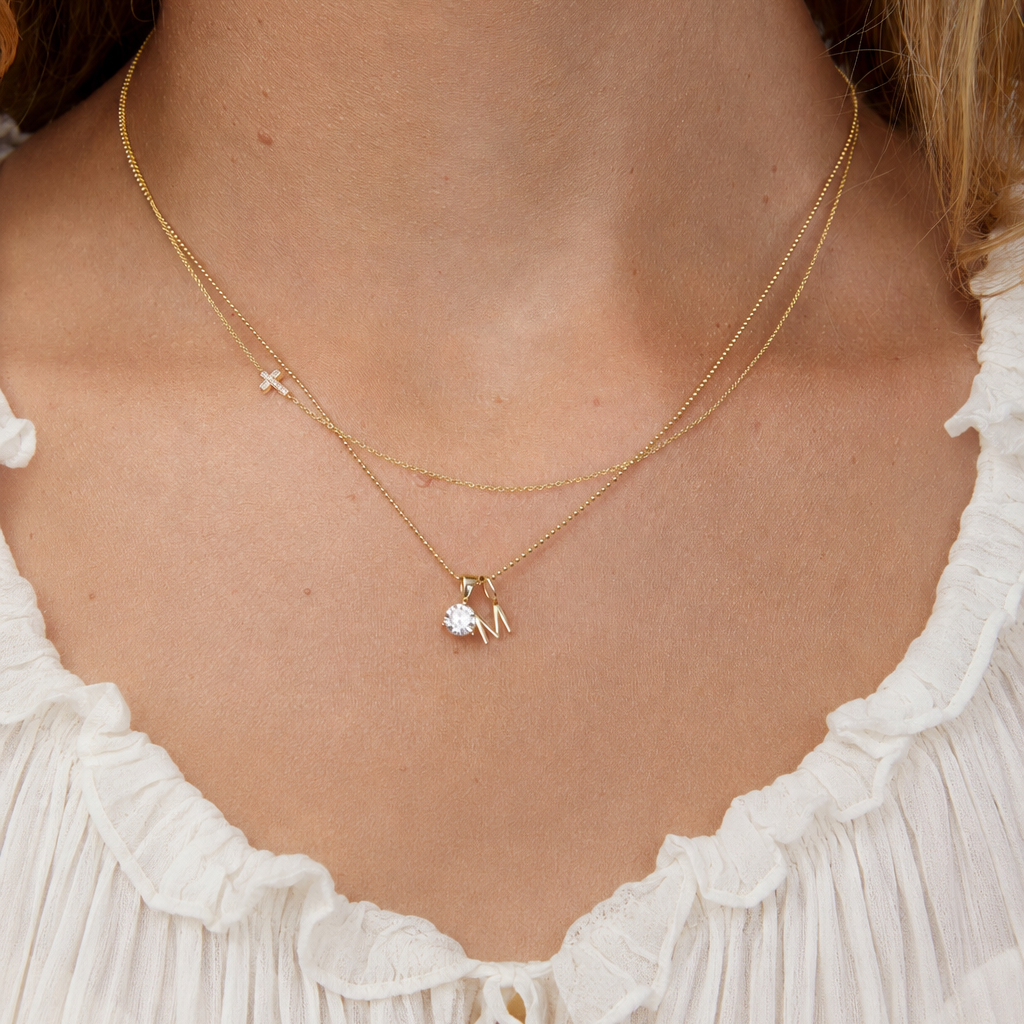 Gold Letter Charm