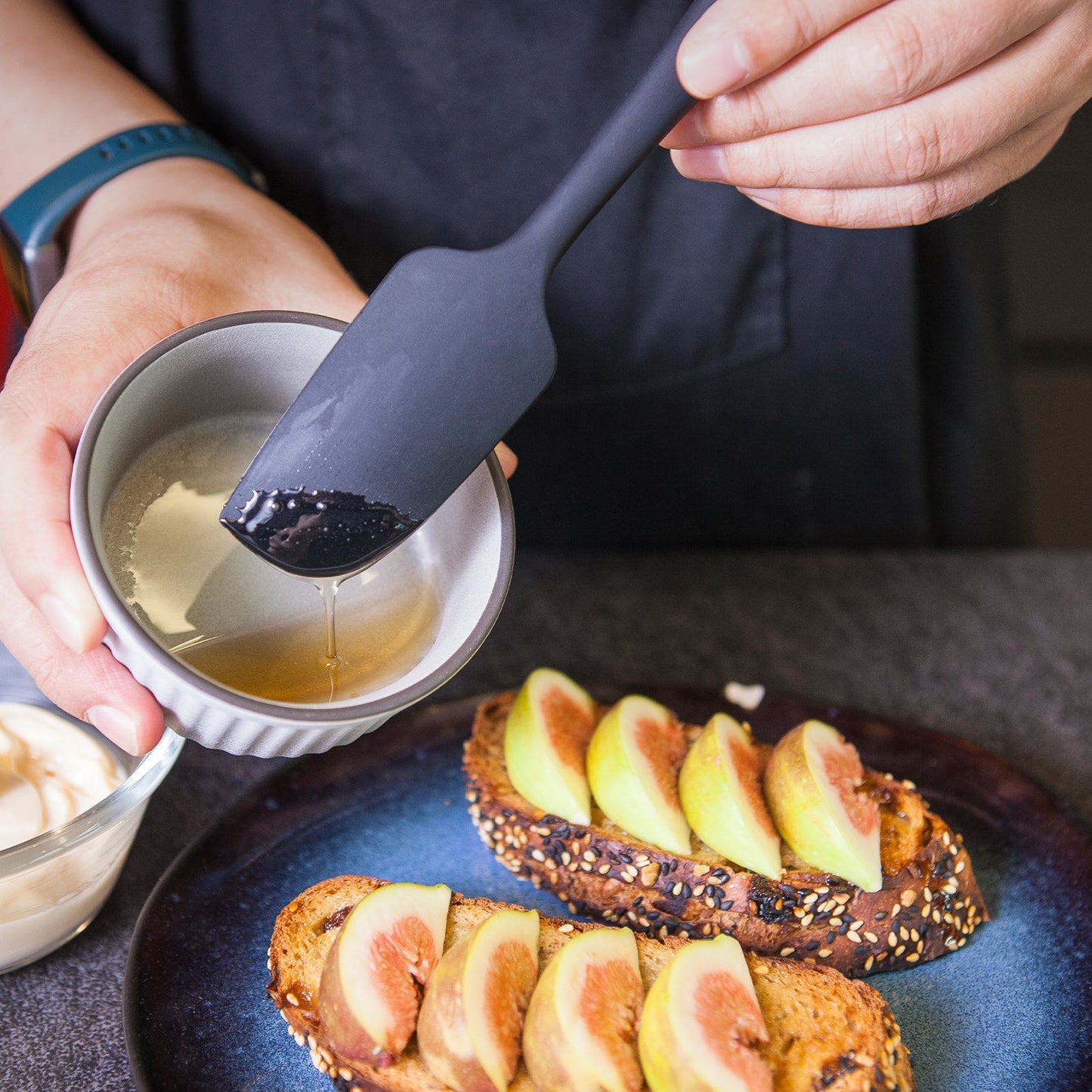 3 Piece Silicone Spatula Set - Black