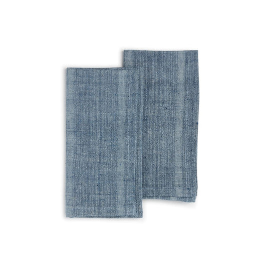 Handwoven Organic Cotton Napkins, Set of 2 | 20" × 20" | Fair Trade | Horizon