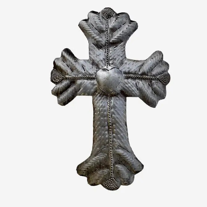 Recycled Metal Cross, Milagro 4.5