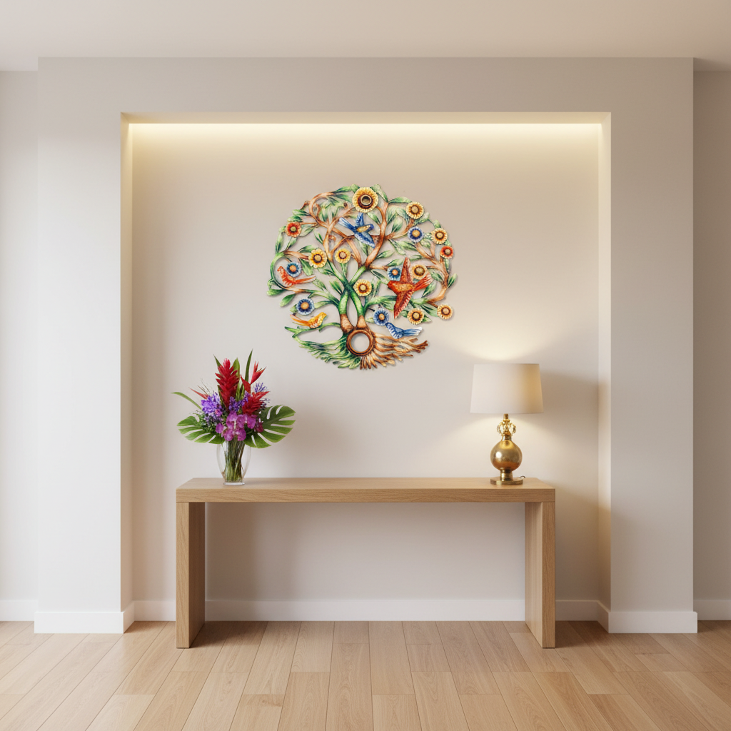 Painted Birds in Bush - Lid