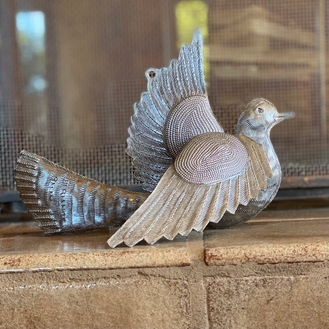 Haitian Metal Doves, Table Top or Wall Art 10 1/2" x 7 1/2"