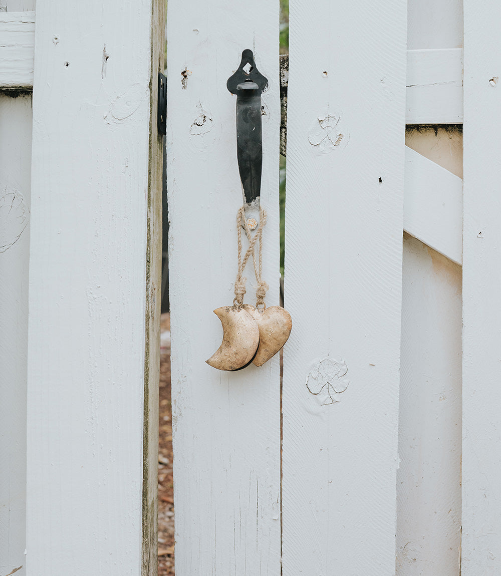Indukala Crescent Moon Wind Chime - Rustic bell