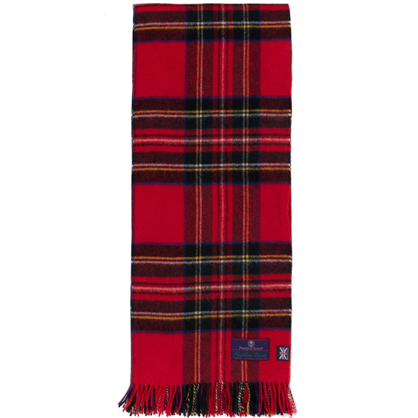 Highland Tweeds Shetland Lambswool Throw - Royal Stewart