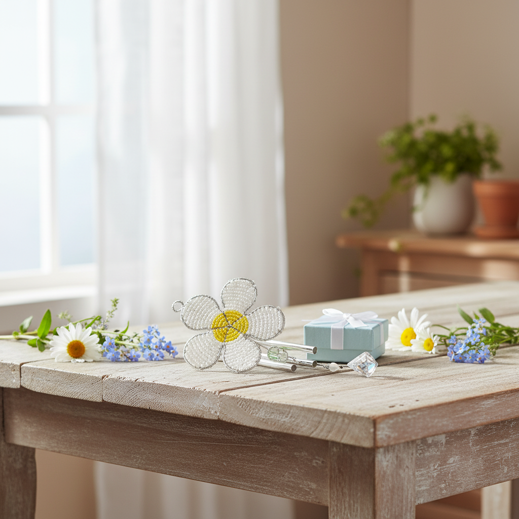 Daisy Wind Chime, Sm Asst  (Set of 3)