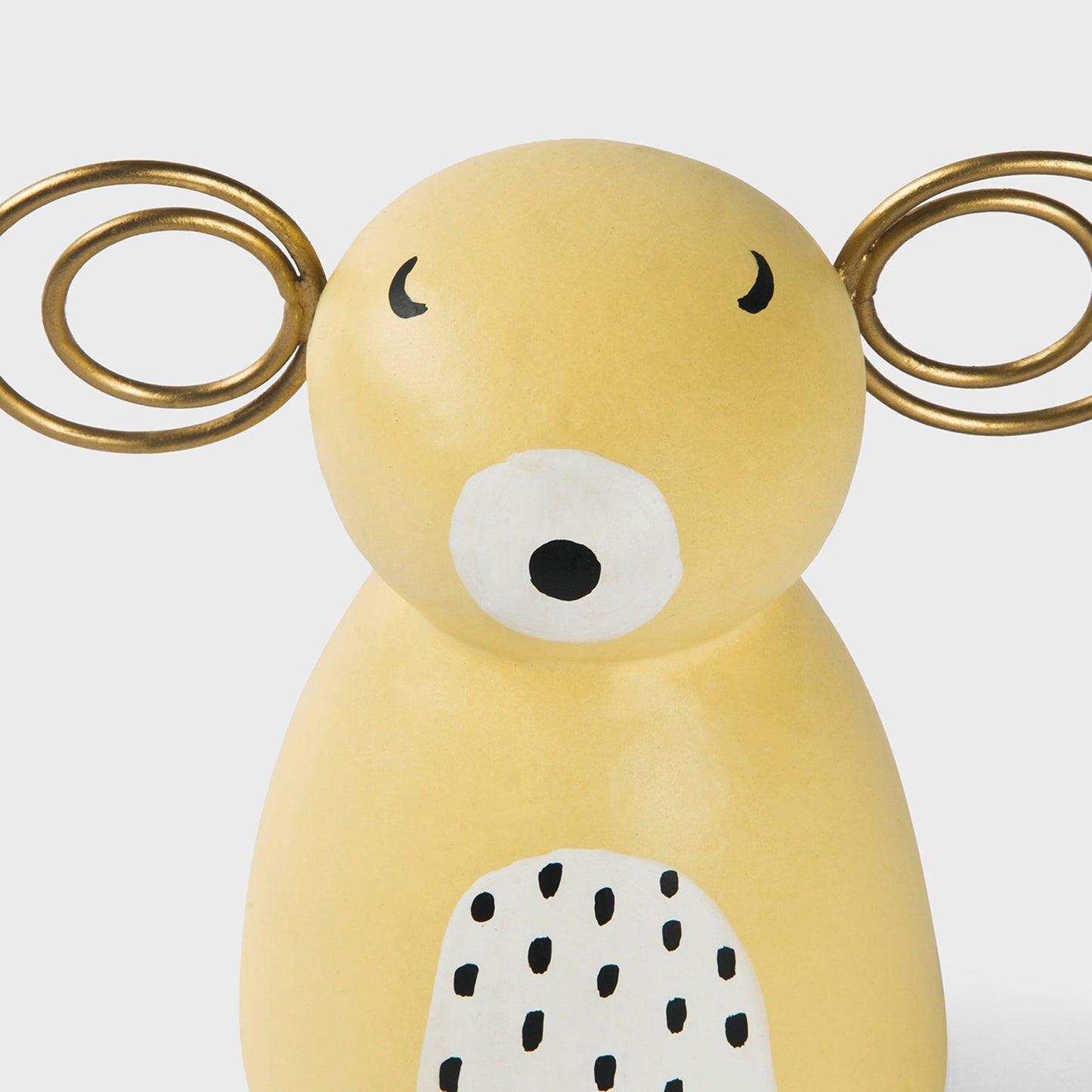 Winter Bear Papier-Mâché Figurine, Ivory