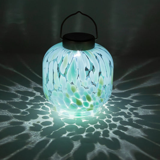 Cabin Solar Lantern 8" Handblown Glass