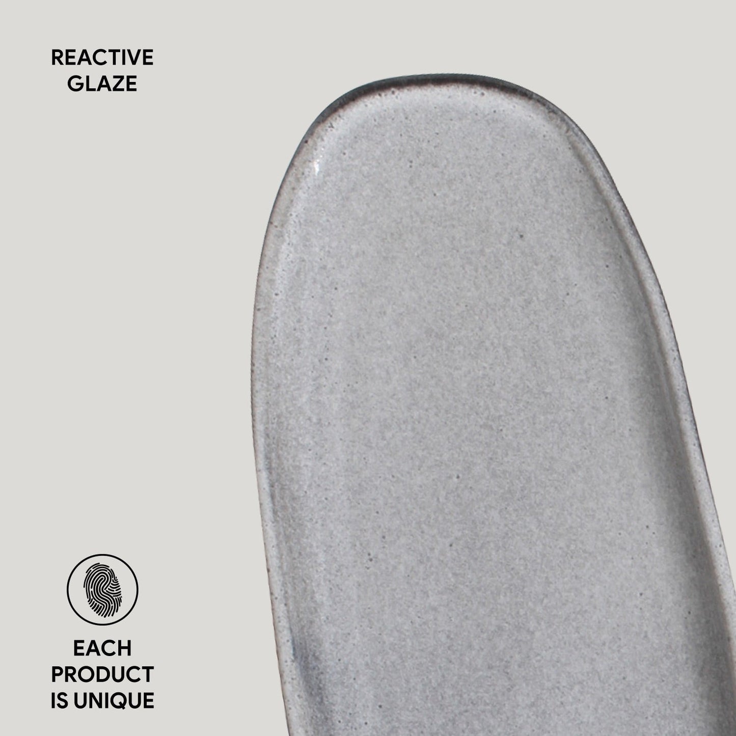 Shallow Organic Oval Platter Large Set of 4