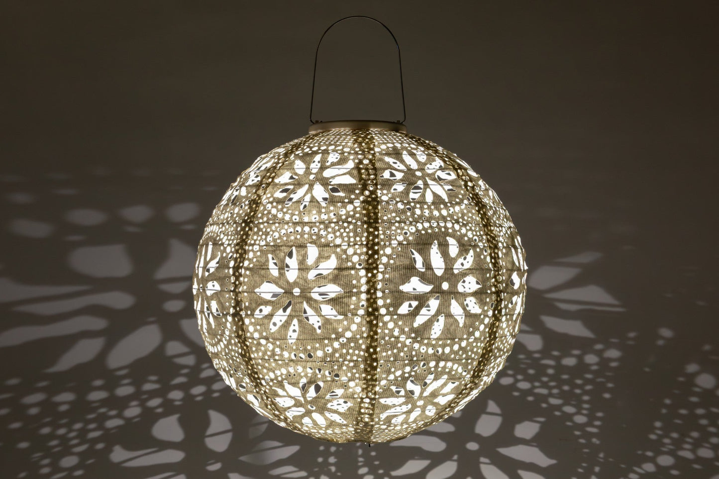 Stella Luxe Globe Boho Pearl 12" LED Lantern (Battery Powered)