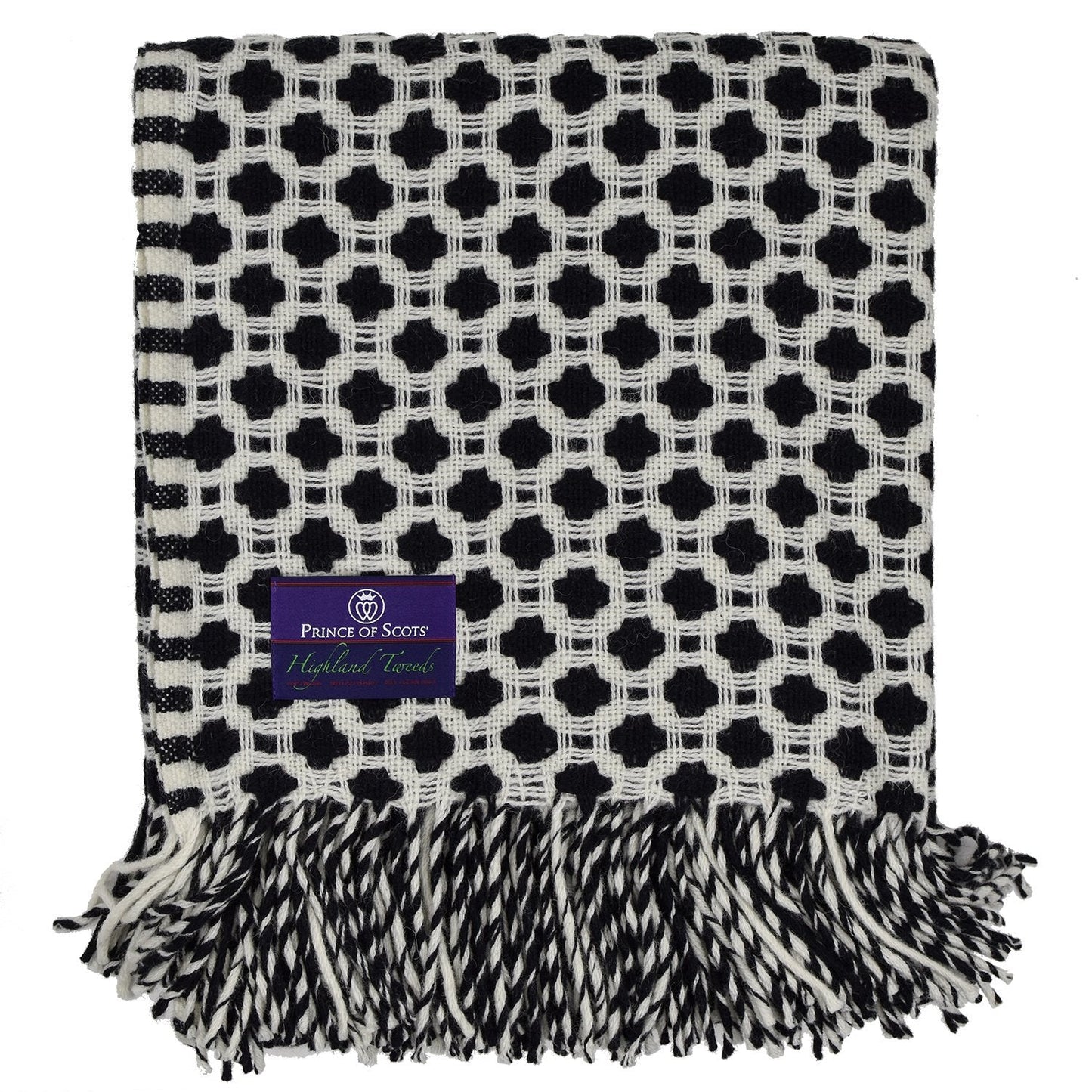 Highland Tweed Hedgerow 100% Pure New Wool Throw ~ Black ~