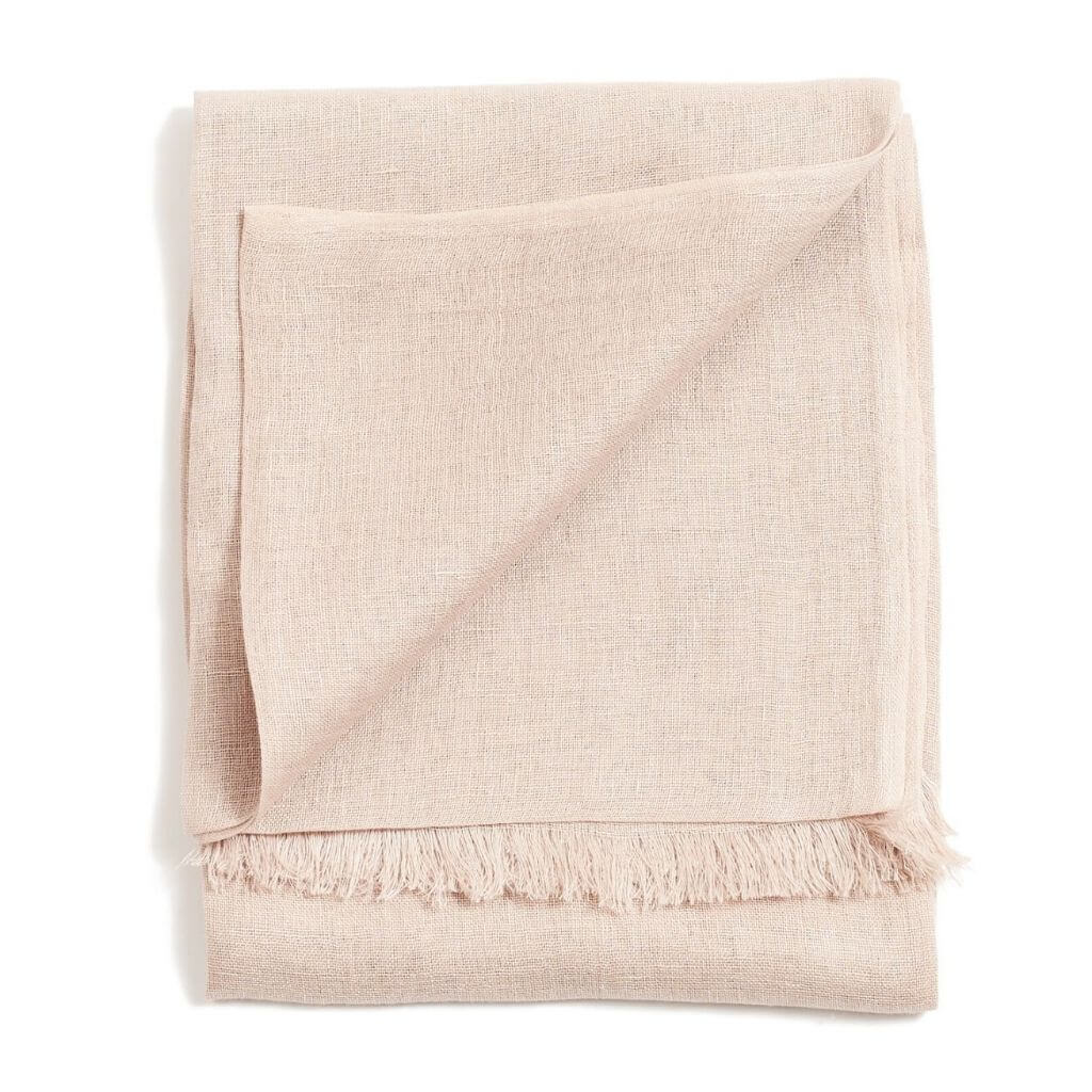 Soya Pastel Lime Green Hand Woven Soft Linen Scarf