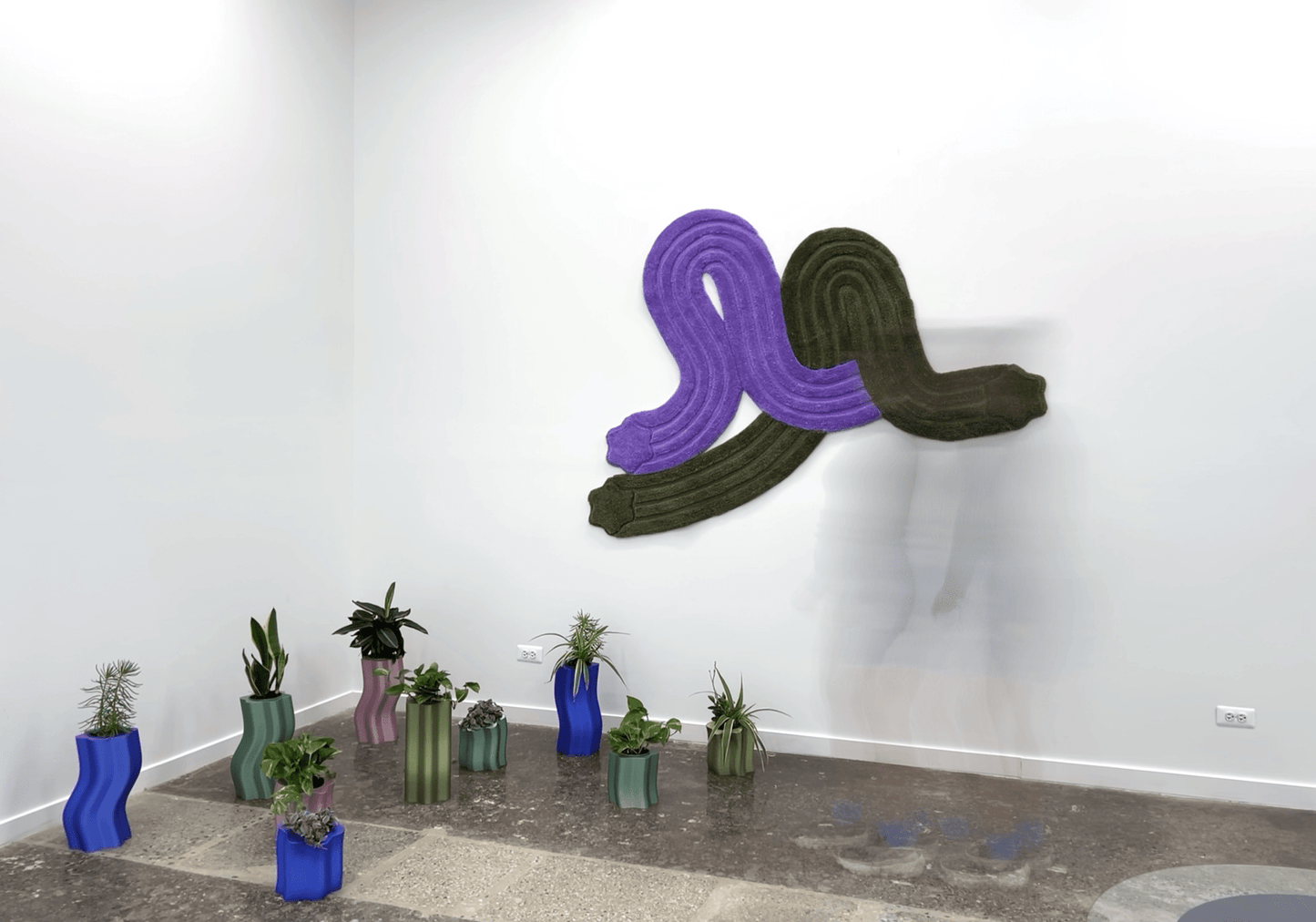 Entwine Rug Green + Purple