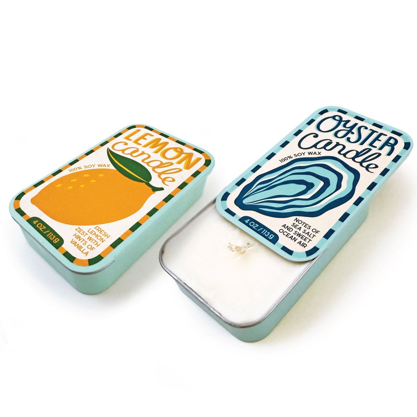 Lemon & Oyster Candle Set of 2