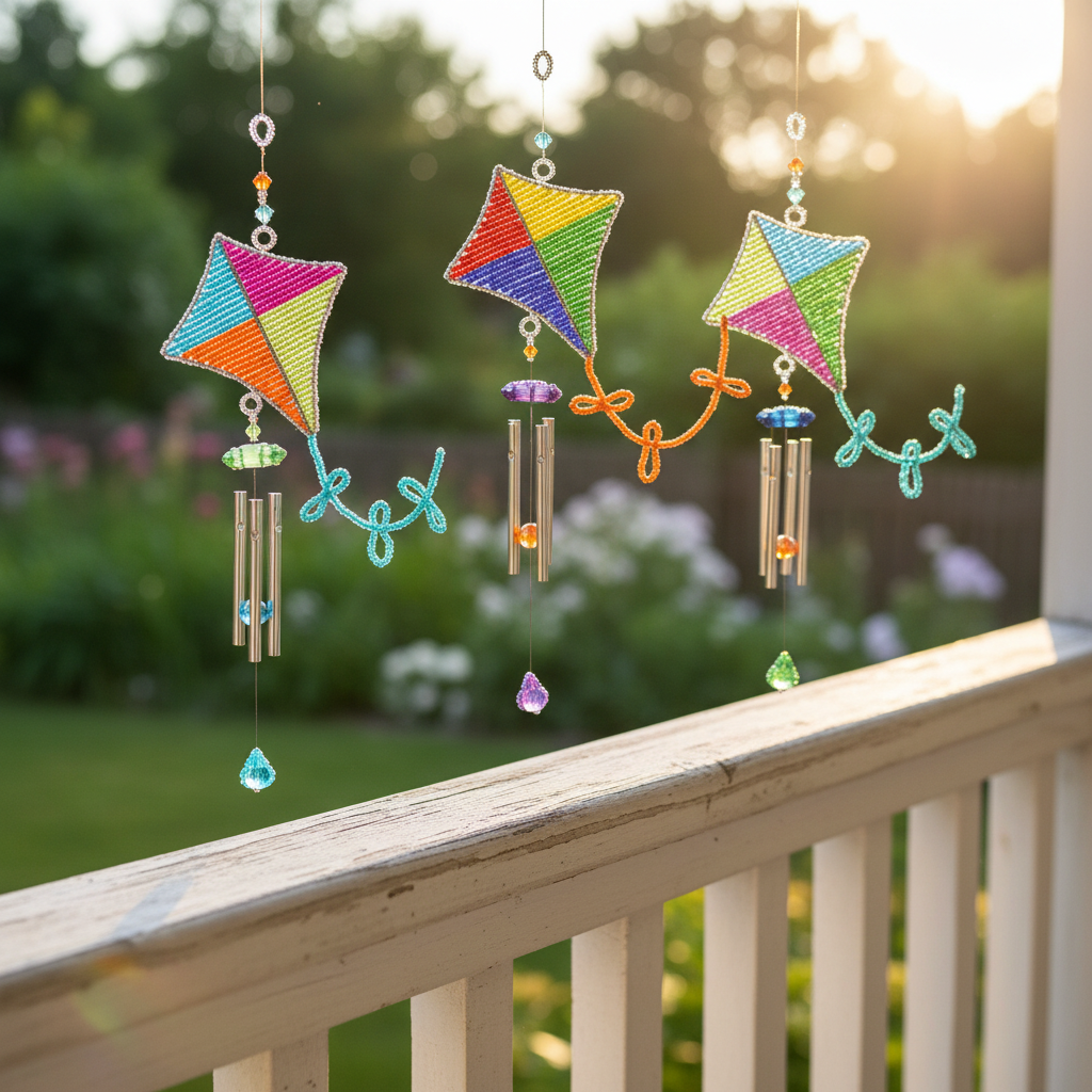 Kite Wind Chime, Sm Asst  (Set of 3)