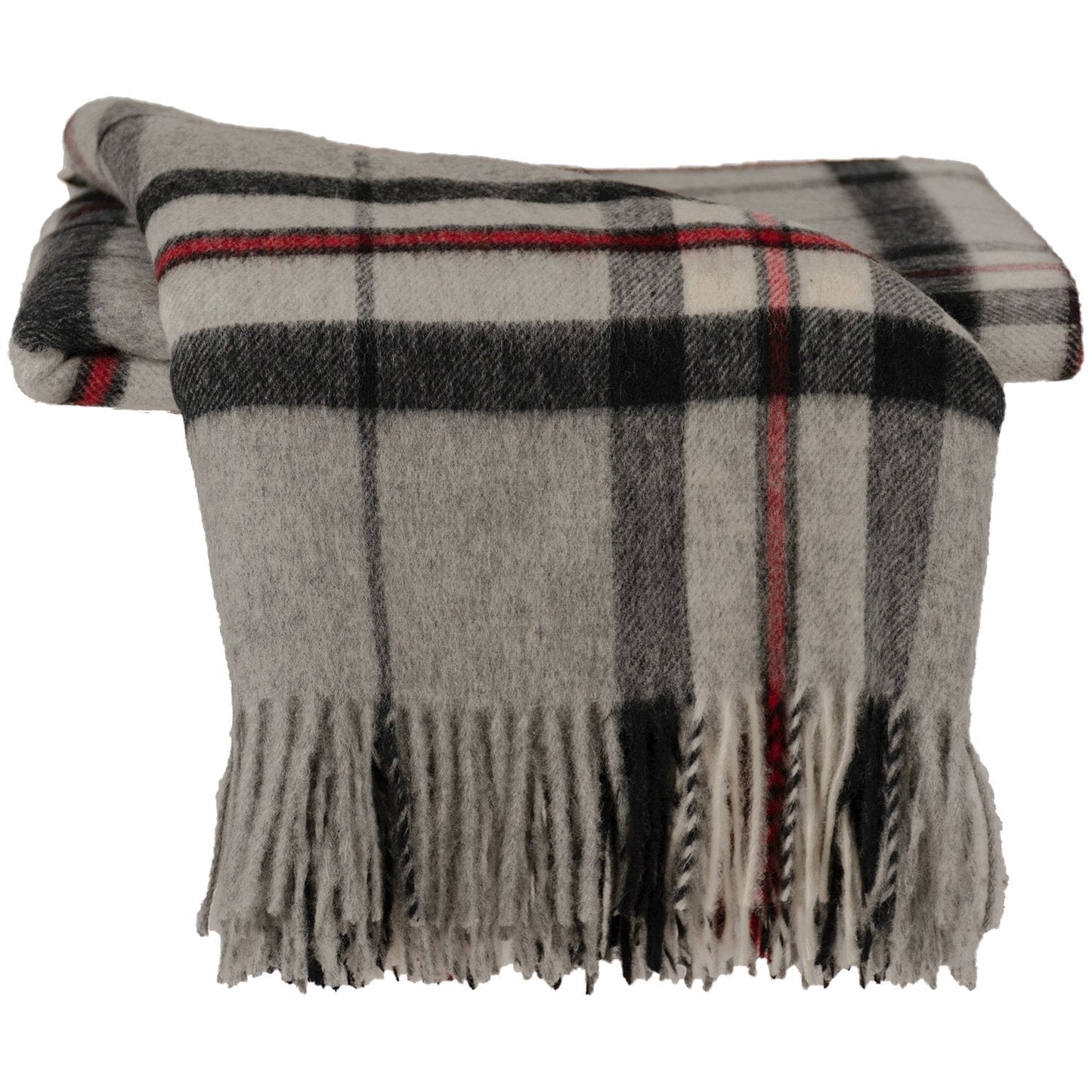 Prince of Scots Merino Wool Throw - Grey Thompson