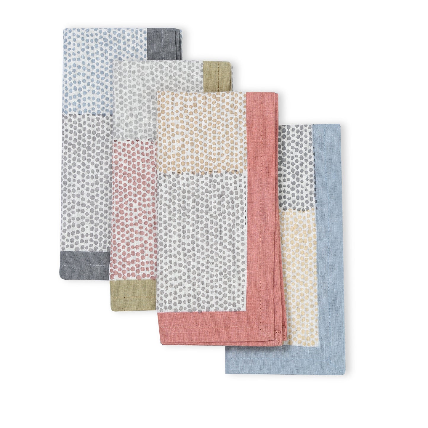 Hand Block Printed Cotton Napkins, Set of 4 | 16″×16″ | Reverie