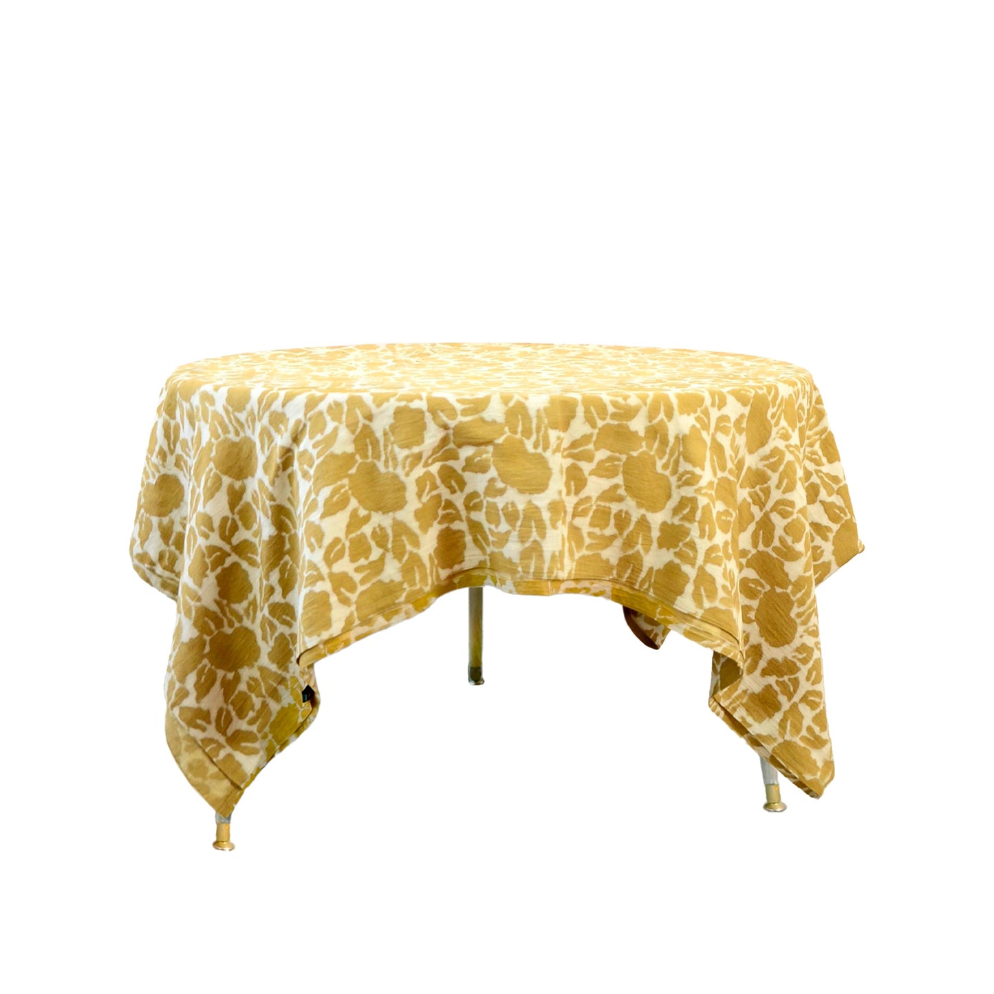 Hand Block Printed Tablecloth - Yan Mustard