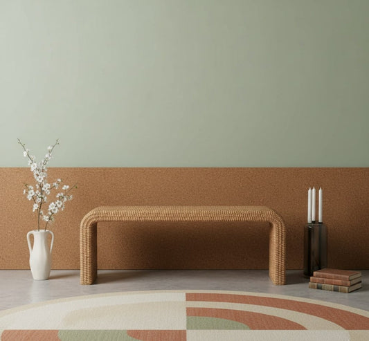 Rattan Weave Bench