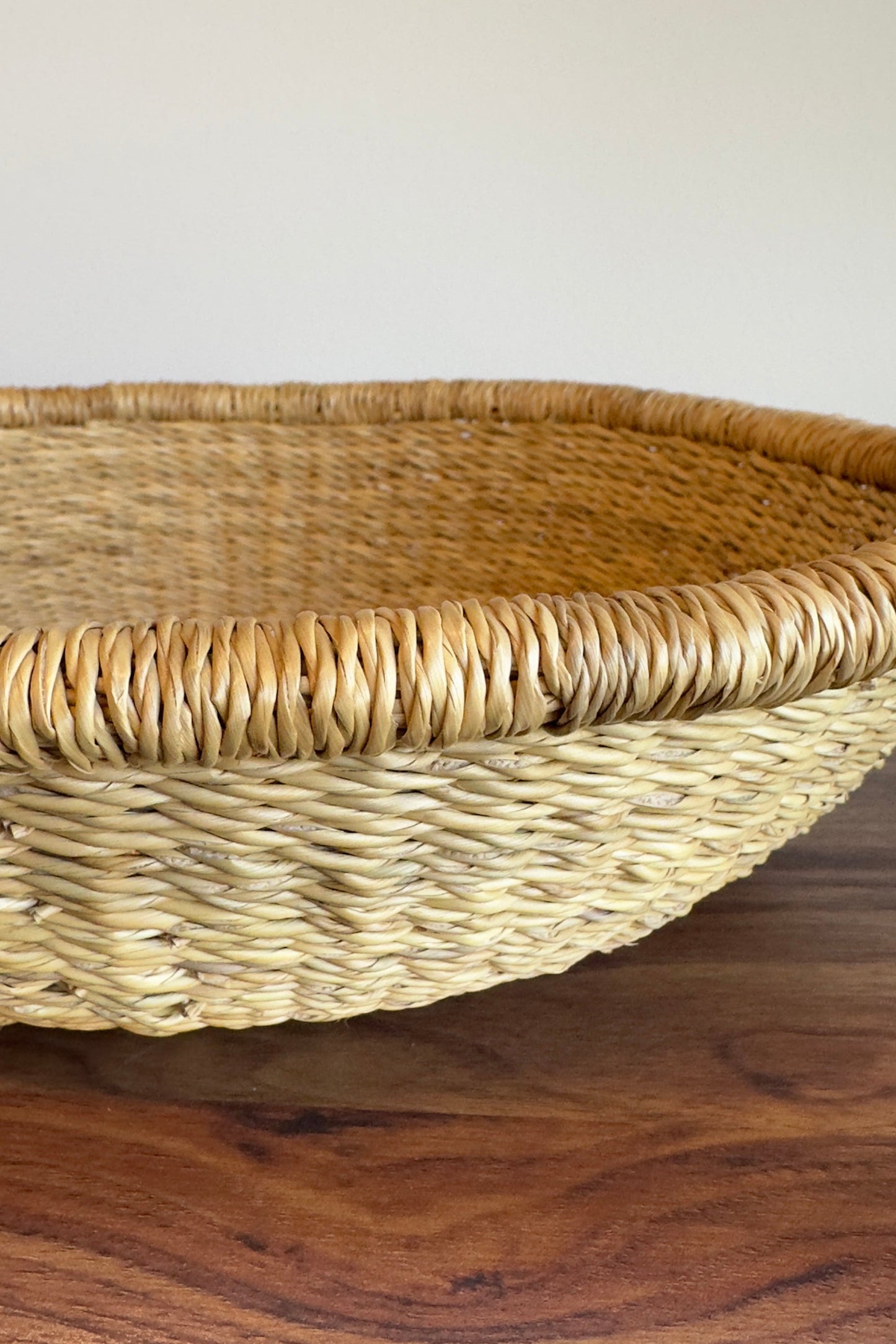 Handwoven Large Tray Basket - Natural