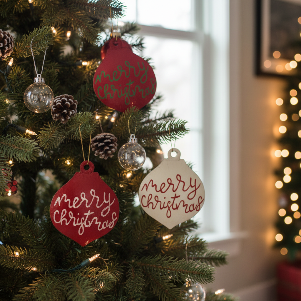 Merry Christmas Ornaments (Set of 3)