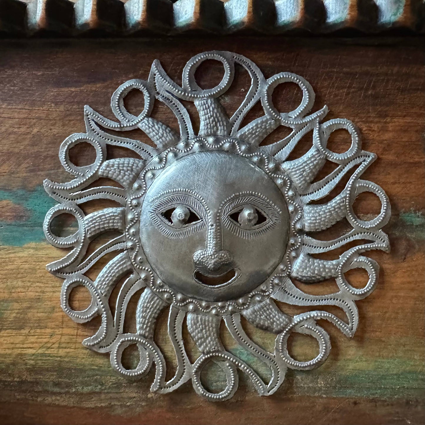 Haitian Metal Sun Wall Art – Happy Face | Fair Trade