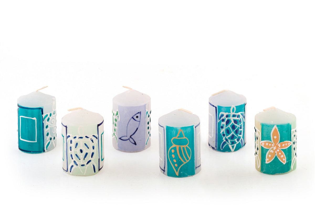 Arniston Beach Painted Candles