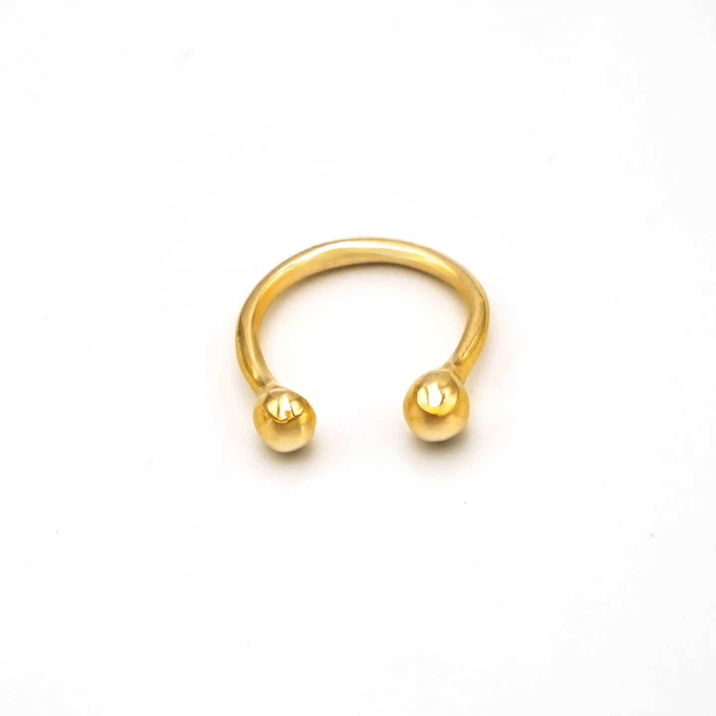 Double Ball Open Cuff Ring | Adia Ecodunia