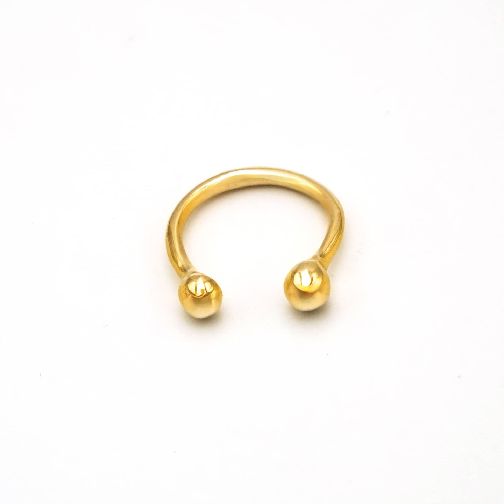 Double Ball Open Cuff Ring | Adia Ecodunia