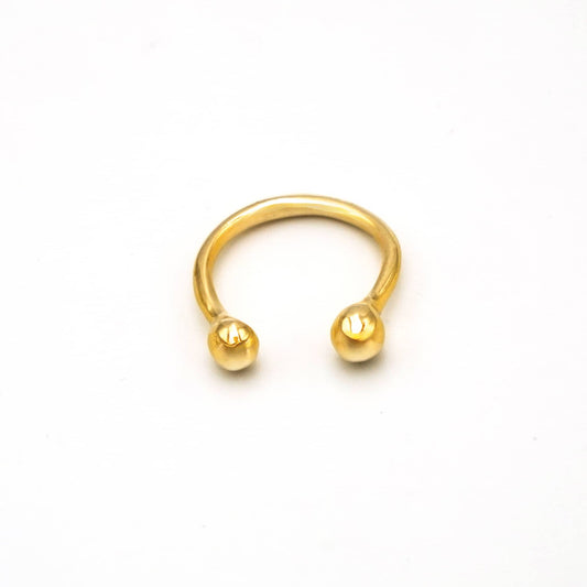 Double Ball Open Cuff Ring | Adia Ecodunia