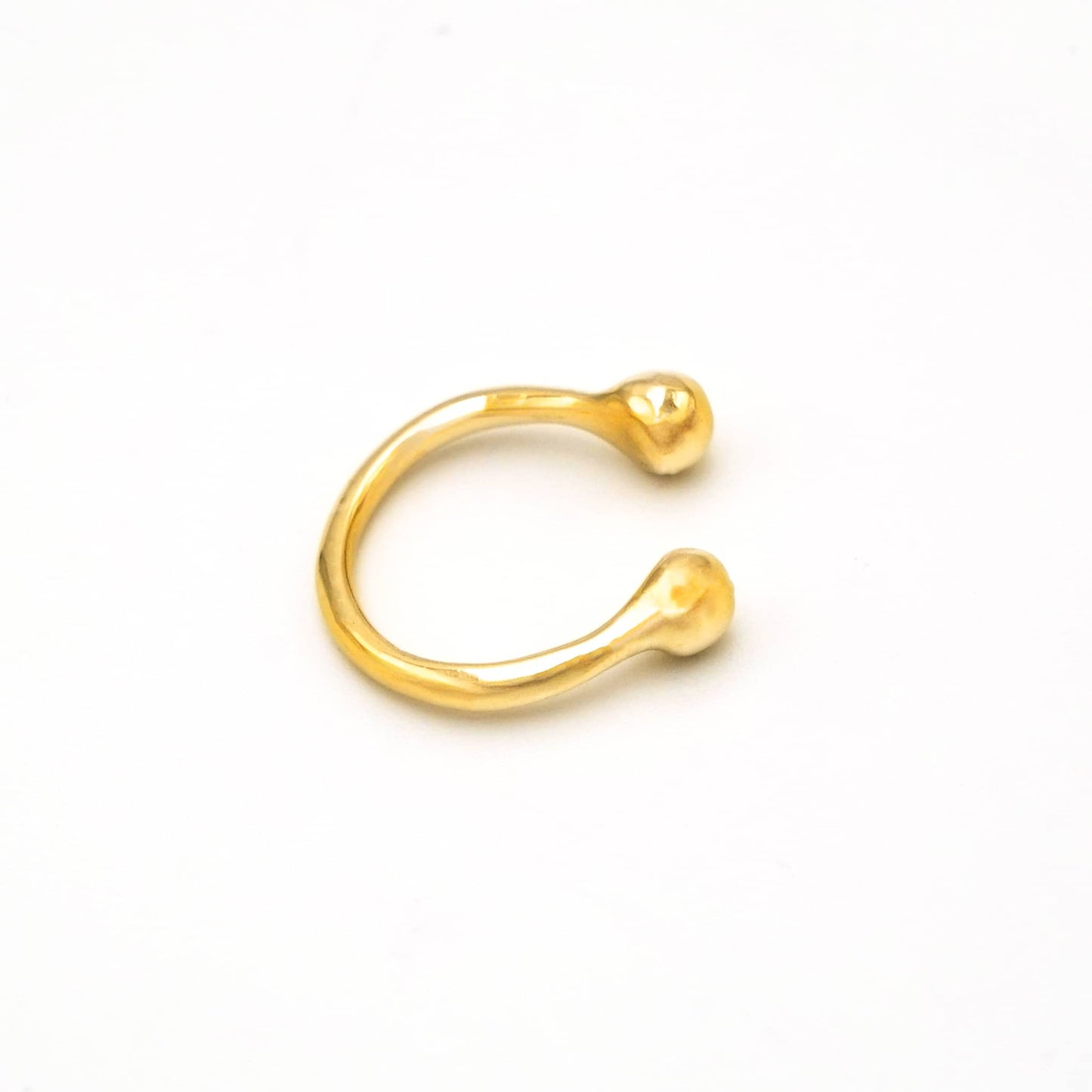 Double Ball Open Cuff Ring | Adia Ecodunia