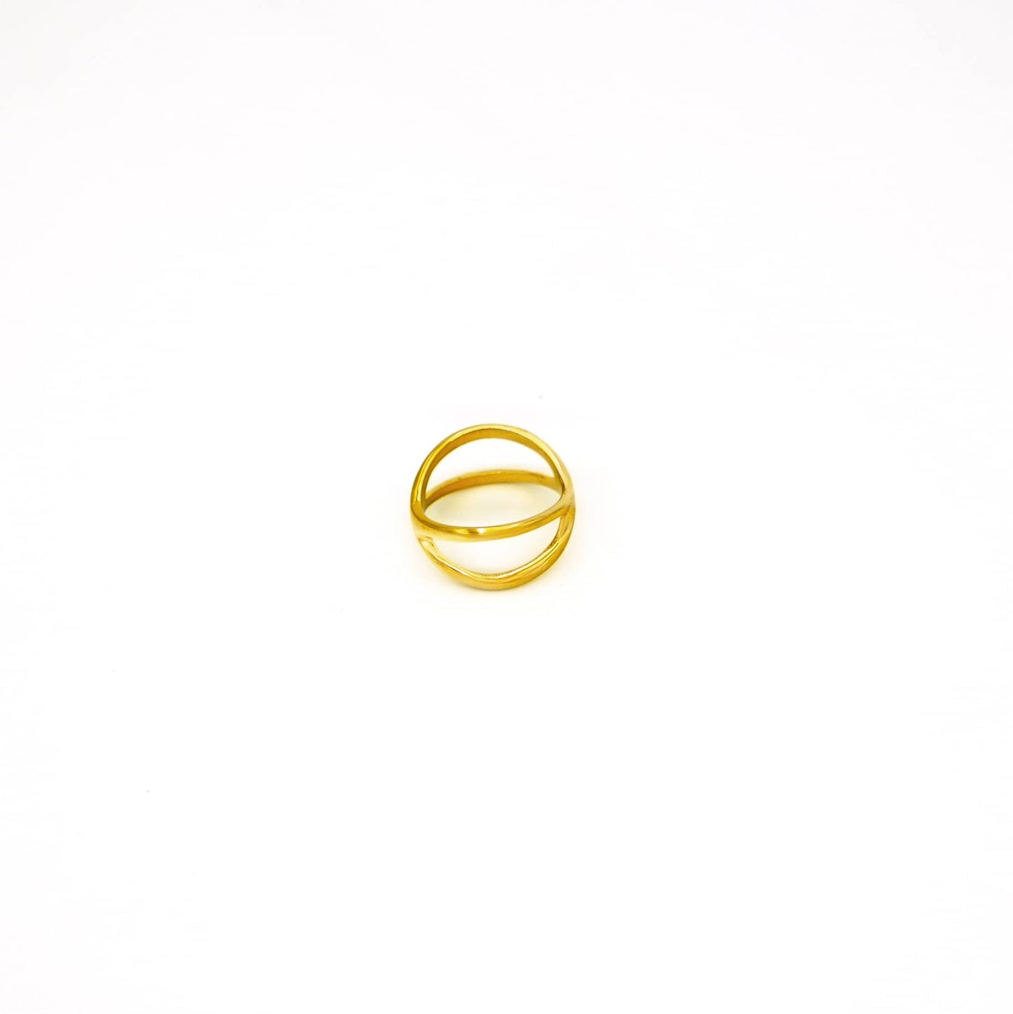 Brass Crisscross Crossover Ring | Adili Ecodunia