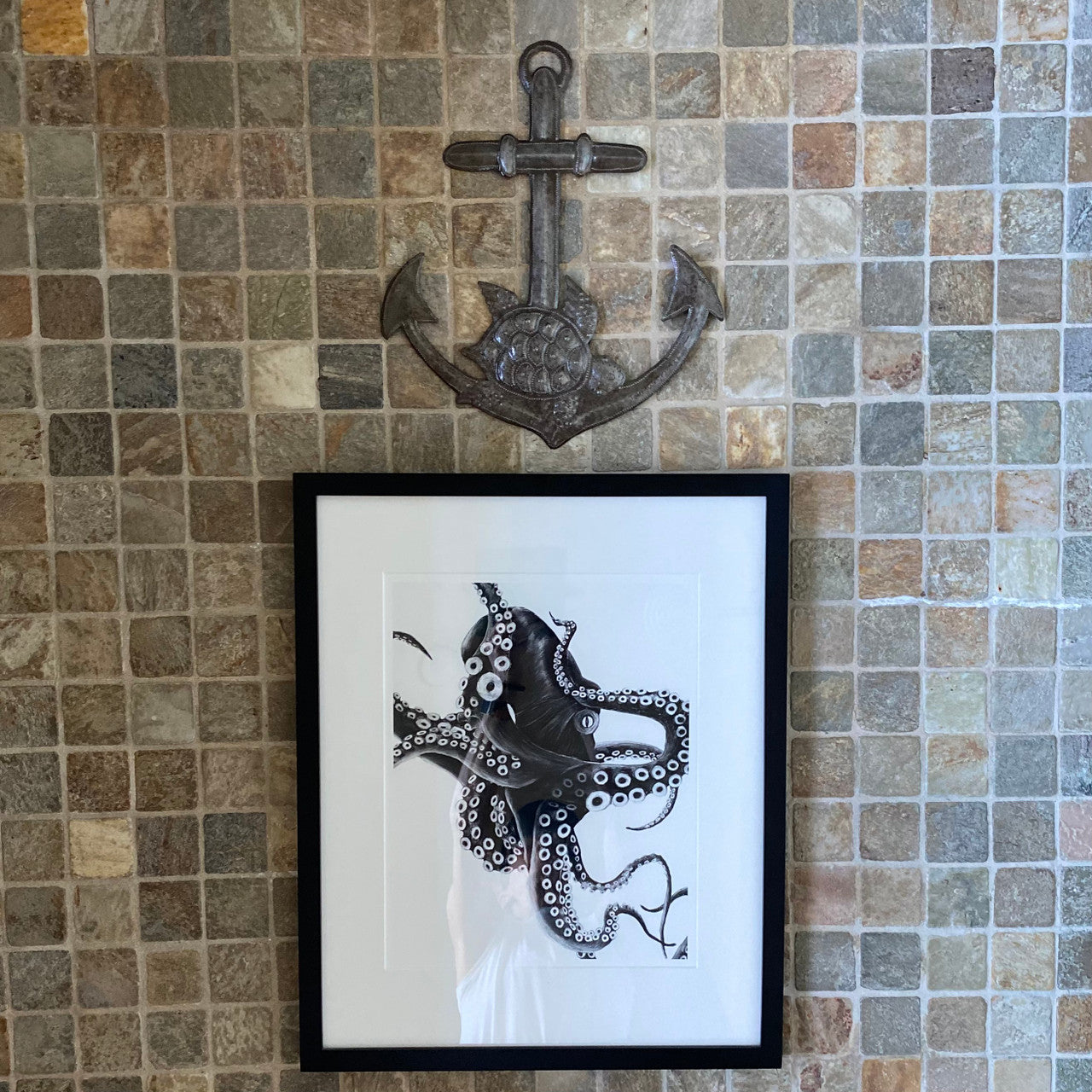 Anchor and Sea Turtle Wall Hanging, Nautical Theme 14