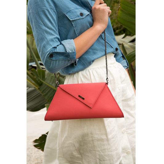 Angelica Coral Clutch Leather