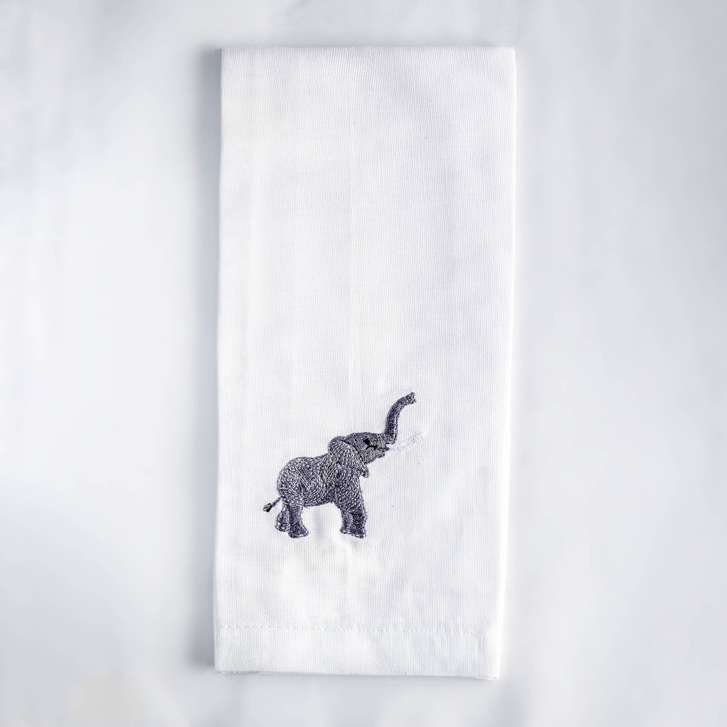 African wildlife embroidered cotton kitchen tea towels collection
