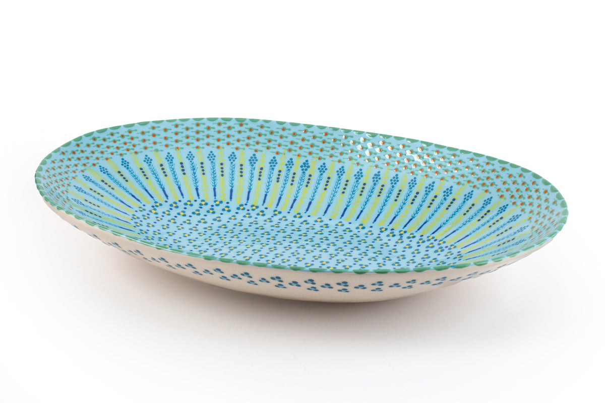 Large Ceramic Serving Bowls - Baby Blue