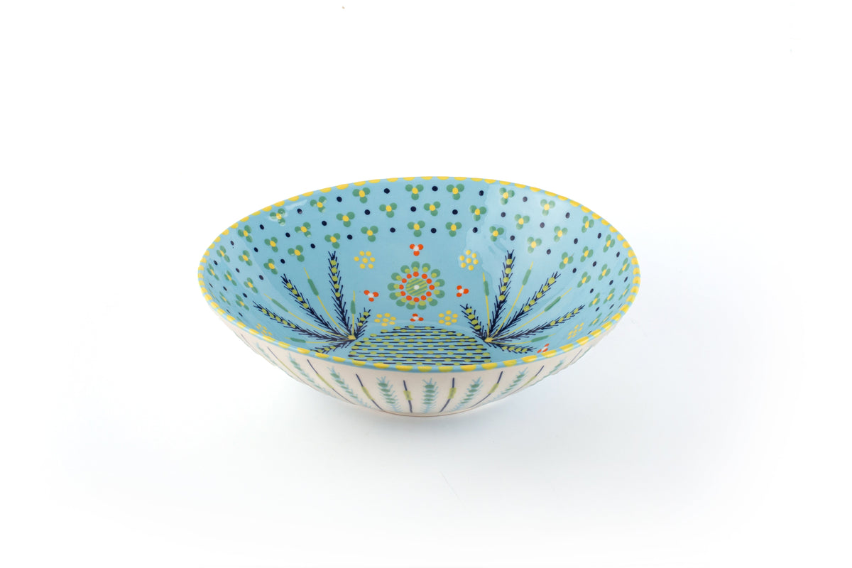 Large Ceramic Serving Bowls - Baby Blue