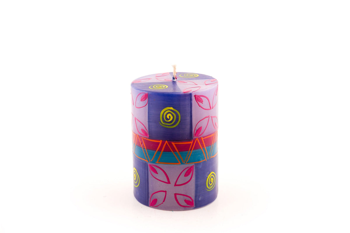 Blue Moon Painted Candles