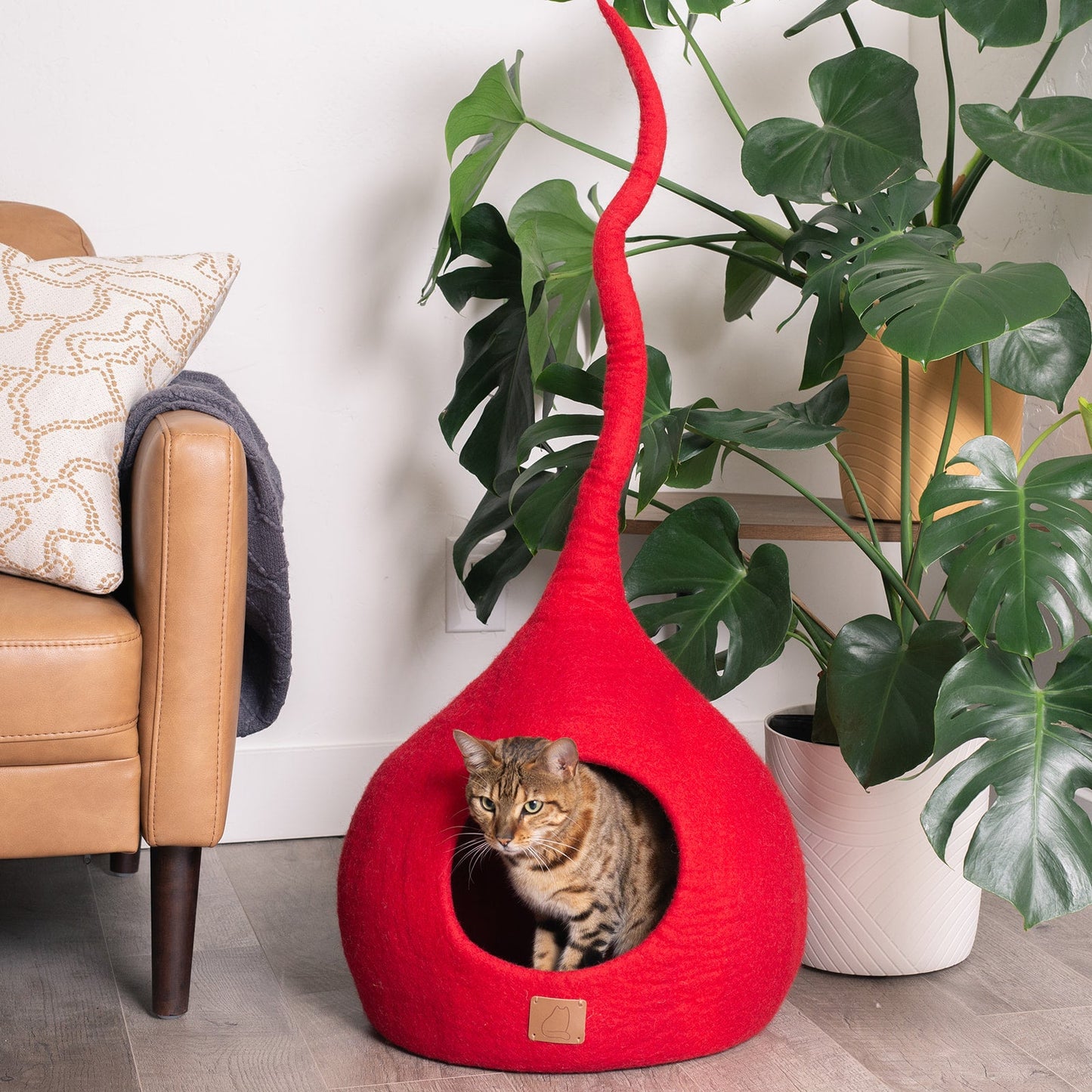 Whimsical Cat Tail Cave Bed